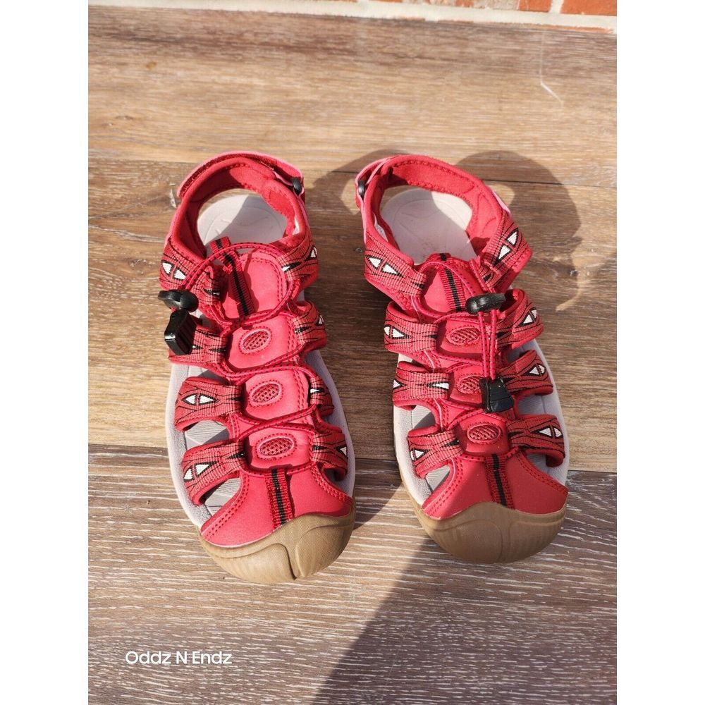 Dannto Womens EU 37 Red Outdoor Sandals With Adjustable Straps & Non-Slip Soles